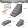 MALOROY Dog Steps for High Beds 3032 H 6Step Dog Stairs for Small Dogs 33D Foam Pet Steps for High Bed Climbing NonSlip Balanced Pet Stair Ramps for Bed Indoor Grey