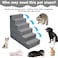 MALOROY Dog Steps for High Beds 3032 H 6Step Dog Stairs for Small Dogs 33D Foam Pet Steps for High Bed Climbing NonSlip Balanced Pet Stair Ramps for Bed Indoor Grey