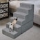 MALOROY Dog Steps for High Beds 3032 H 6Step Dog Stairs for Small Dogs 33D Foam Pet Steps for High Bed Climbing NonSlip Balanced Pet Stair Ramps for Bed Indoor Grey