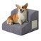 Ahpmeoa Dogs Steps for Bed Dog Stairs for Small Dogs 2Step Dog Ramp for Bed Couch Sofa and Chairs NonSlip Bottom Design Cat Scratching High Density Foam Portable Pet Step Indoor Grey