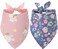 Pawskido 2 Pack Easter Dog Bandana Triangle Bib Pet Scarf Accessories for Spring