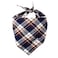 MAMORE Adjustable Plaid Dog Bandanas1PC Soft Washable Cotton Triangle Bib Kerchief Scarfs for Small Medium Large Dogs and Cats BrownBlue Small