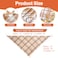 Agroon Fall Dog Bandanas Large 3PCS 6 Pattern Thanksgiving Scarf for Boy and Girl Plaid and Stripe Triangle Reversible Bibs Breed for Puppy Pets