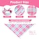 Agroon Pink Dog Bandana Girl Large 2PCS Summer Spring Scarf Durable Triangle Reversible Bibs Handkerchief for Puppy Pet