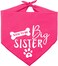Pawskido Big Sister Dog BandanaReversible Triangle Bibs Pet Scarf