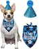 PICKUPIK Dog First Birthday Bandana and Hat Set for Boy Party Supplies for Puppy