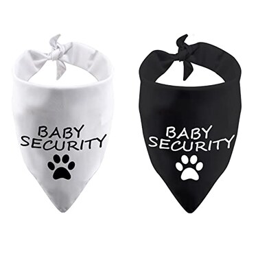 BLUPARK Funny Dog Bandana Baby Security in Training Triangle Printed Bibs Pet Scarf Baby Security