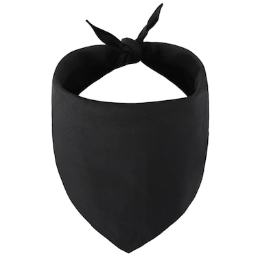 Gofshy Blank Dog Bandanas Medium1PCS DIY Solid Black Triangle Scarf Premium Cotton Handkerchief or Bib Personalized Design BirthdayParty Fun Idea Gift for Large Medium Pets