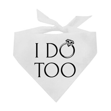 Tees &amp; I Do Too 100 Cotton Triangle Made in USA Wedding Engagement Announcement Photoshoot Prop Bridal Shower Gift Party White One Size 646 GB