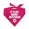 Tees & Its My Bark Mitzvah Jewish Star Triangle Dog Bandana Pink OS 162