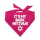 Tees & Its My Bark Mitzvah Jewish Star Triangle Dog Bandana Pink OS 162