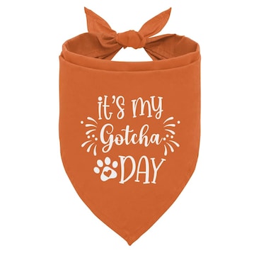 ZPPRJF Its My Gotcha Day Triangle Dog Scarf Orange Funny Cute for Small to Large Dogs