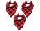Native Pup 3Pack Plaid Dog Bandanna Large Red