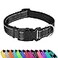 PWOD Reflective Dog Collar Adjustable Soft Neoprene Padded Nylon Pet Collars with Buckle for Medium Dogs BlackM