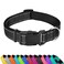 PWOD Reflective Dog Collar Adjustable Soft Neoprene Padded Nylon Pet Collars with Buckle for Medium Dogs BlackM