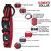 KRUZ PET Kruz Dog Collar for Medium Dogs Width 34 Length 17215 Reflective Adjustable Pet Neck Band with Comfortable Neoprene Padding HeavyDuty ORing 100 Nylon Strap Black Medium
