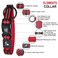 KRUZ PET Kruz Dog Collar for Small Dogs Width 58 Length 1517 Reflective Adjustable Pet Neck Band with Comfortable Neoprene Paddingg HeavyDuty ORing 100 Nylon Strap Red Small