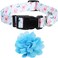 Lamphyface 2 Pack Dog Collar Floral with Removable Flower Adjustable Nylon Pet Collars Large