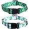 Lamphyface 2 Pack StPatricks Day Dog Collar Adjustable Four Leaf Clover Large
