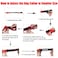 Homiego 3 Colors 3 Sizes K9 Service Dog Collar Tactical Collar Adjustable Nylon Basic Dog Collar with Reflective Patch for Medium Dogs with 155185 Neck Girth M Red Collar Only