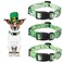 Weewooday 3 Pieces St Patricks Day Dog Collars Adjustable Collars for Dogs Dog Collars for Holiday Pet Supplies Fresh ColorShamrock Pattern