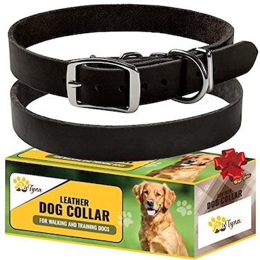 ADITYNA ExtraSmall Leather Dog Collar for XS Dogs Classic Soft Strong Heavy Duty Handmade TopGrain Leather for Walking Training and Hiking