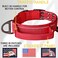 ADITYNA Heavy Duty Red Dog Collar for Large Dogs Reflective Collar with Handle for Training and Walking Wide Thick Tactical Soft Neoprene Padded