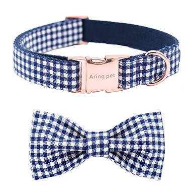 Aring pet ARING PET Bowtie Dog Collar Adjustable Collars with Bow Tie for Dogs Small Medium Large