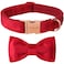 Aring pet ARING PET Bowtie Dog CollarVelvet Dog Collars with Removable Bowtie Christmas Adorable Dog Collar Small