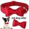 Aring pet ARING PET Bowtie Dog CollarVelvet Dog Collars with Removable Bowtie Christmas Adorable Dog Collar Small