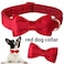 Aring pet ARING PET Bowtie Dog CollarVelvet Dog Collars with Removable Bowtie Christmas Adorable Dog Collar Small
