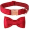 Aring pet ARING PET Bowtie Dog CollarVelvet Dog Collars with Removable Bowtie Christmas Adorable Dog Collar Small