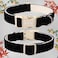 Aring pet ARING PET Dog CollarCotton Black Dog Collar for Small Dogs Adjustable Lightweight Pet Collars with Quick Release Buckle for Small Medium Large Dog