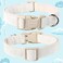 Aring pet ARING PET White Dog CollarAdjustable Small Dog Collars Lightweight Cotton Wedding Pet Collars with Quick Release Buckle for Small Medium Large Dog