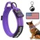 AUBELL Reflective Tactical Dog CollarAdjustable Military Heavy Duty K9 Collars with Handle and Quick Release Metal Buckle Great for Extra Large Dogs with Airtag Case and 2 Patches PurpleXL