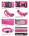 AUBELL Reflective Tactical Dog CollarAdjustable Military Heavy Duty K9 Collars with Handle and Quick Release Metal Buckle Great for Medium Dogs with Airtag Case and 2 Patches PinkM