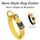 AUBELL Reflective Tactical Dog CollarAdjustable Military Heavy Duty K9 Collars with Handle and Quick Release Metal Buckle Great for Medium Dogs with Airtag Case and 2 Patches YellowM