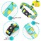 azuza Dog Collar and Leash Set Lemon Patterns on Blue Nylon Collar and Matching Leash Great Option for Medium Dogs