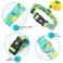 azuza Dog Collar and Leash Set Lemon Patterns on Blue Nylon Collar and Matching Leash Great Option for Medium Dogs