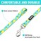 azuza Dog Collar and Leash Set Lemon Patterns on Blue Nylon Collar and Matching Leash Great Option for Medium Dogs