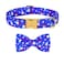 Babole Pet 4th of July Dog Collar with Bow Tie Summer Popsicle Flag Day Dog Bowtie Collars Blue Adjustable Patriotic Pet Collar for Small Medium Large Dogs M