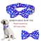 Babole Pet 4th of July Dog Collar with Bow Tie Summer Popsicle Flag Day Dog Bowtie Collars Blue Adjustable Patriotic Pet Collar for Small Medium Large Dogs M