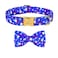 Babole Pet 4th of July Dog Collar with Bow Tie Summer Popsicle Flag Day Dog Bowtie Collars Blue Adjustable Patriotic Pet Collar for Small Medium Large Dogs M