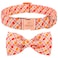 Babole Pet Fall Dog Collar with Bow Tie Thanksgiving Orange Red Plaid Dog Collars Adjustable Cotton Metal Buckle Bowtie Collar for Small Medium Large Boy Girl Dogs S