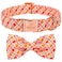 Babole Pet Fall Dog Collar with Bow Tie Thanksgiving Orange Red Plaid Dog Collars Adjustable Cotton Metal Buckle Bowtie Collar for Small Medium Large Boy Girl Dogs S