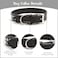 BINGPET Adjustable Leather Dog Collar Durable Studded Real Split Pet Collar with Metal Buckle DRing for Small Medium Large Dogs Black XL
