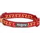Blueberry Pet 4 Patterns Gold Metallic Thread TShape True Red Adjustable Dog Collar Large Neck 1826