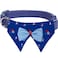 Blueberry Pet Nautical Navy Blue Sailboat Adjustable Dog Bandana Collar with Bow Tie Medium Neck 14520