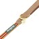 Blueberry Pet Polyester Fabric Webbing and Soft Genuine Leather Dog Leash with Soft Comfortable Handle 6 ft x 1 Red and Brown Leashes for Dogs