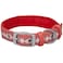 Blueberry Pet Reflective Jacquard Dog Collar with Neoprene Padding Metal Buckle Soft Adjustable Safety Collar Coral Neck 17205 for Large Breed